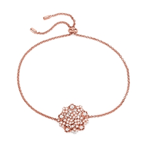 FF Bouquet Silver 925 Rose Gold Plated Adjustable Bracelet-